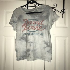 David Bowie Distressed Short Sleeve T, Size-Medium